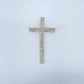 Clear Rhinestones Dainty Cross Brooch