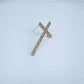 Clear Rhinestones Dainty Cross Brooch