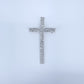 Clear Rhinestones Dainty Cross Brooch