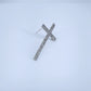 Clear Rhinestones Dainty Cross Brooch
