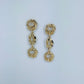 Nugget Texture Hammered Metal Drop Dangle Earrings