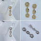 Nugget Texture Hammered Metal Drop Dangle Earrings