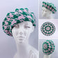 Pink and Green Houndstooth Print Beret Tam Hat