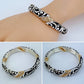 2 Tones Stretchable Filigree Design Bracelet