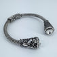 Cable Style Bangle Bracelet with Rhinestone
