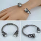 Cable Style Bangle Bracelet with Rhinestone