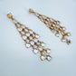 Long Multicolor or Clear Bohemian Tassel Earrings