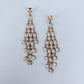 Long Multicolor or Clear Bohemian Tassel Earrings