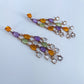 Long Multicolor or Clear Bohemian Tassel Earrings