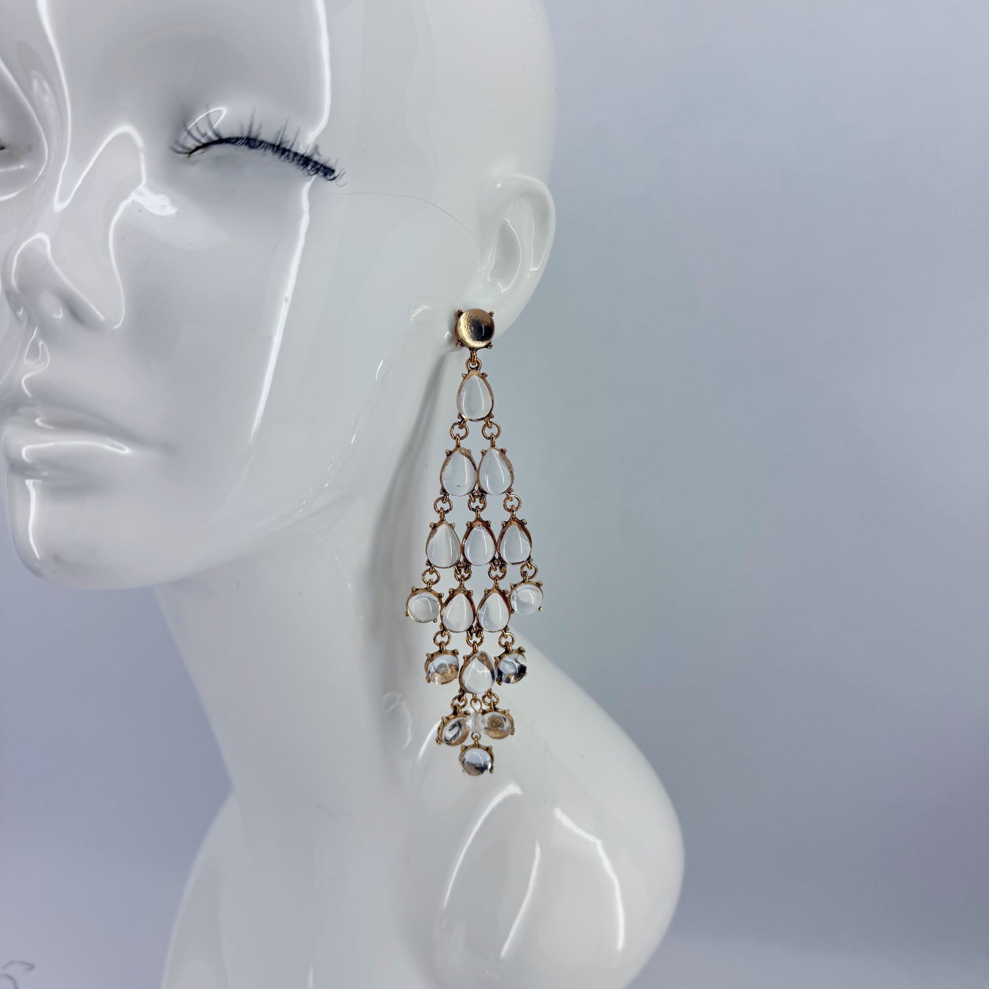 Long Multicolor or Clear Bohemian Tassel Earrings