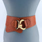 Brown Stretchable Belt Leatherette Style