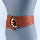 Brown Stretchable Belt Leatherette Style