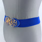 Stretchable Belt Flower Rose Design Buckle
