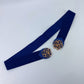 Stretchable Belt Flower Rose Design Buckle
