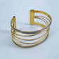 Gold Finish Adjustable Cuff Bracelet