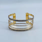 Gold Finish Adjustable Cuff Bracelet