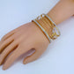 Gold Finish Adjustable Cuff Bracelet