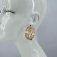 40mm Hoop Earrings Rectangle full of Rhinestones