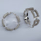 40mm Hoop Earrings Rectangle full of Rhinestones