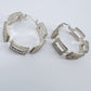 40mm Hoop Earrings Rectangle full of Rhinestones