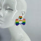 Hands Sign Heart Shape Rainbow Earrings