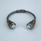Cable Style Bangle Bracelet Gold Finish Butterfly
