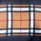 Cotton Square Scarf Brown Checkered Print