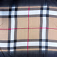 Cotton Square Scarf Taupe Checkered Print