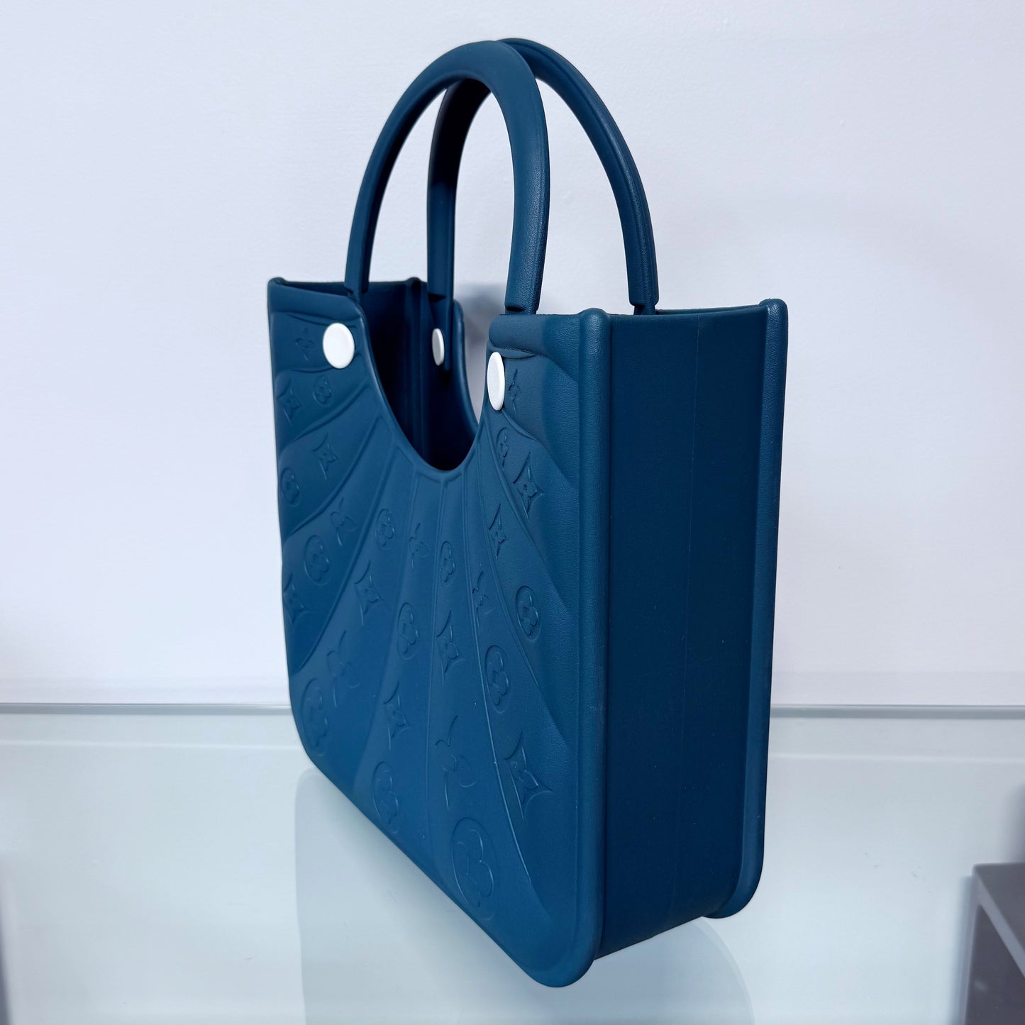 Flowers Design Jelly Tote Bag Lavender or Teal