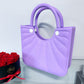 Flowers Design Jelly Tote Bag Lavender or Teal