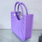 Flowers Design Jelly Tote Bag Lavender or Teal