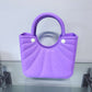 Flowers Design Jelly Tote Bag Lavender or Teal
