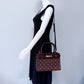 Shoulder Bag Brown with Flowers Design