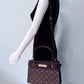 Shoulder Bag Brown with Flowers Design