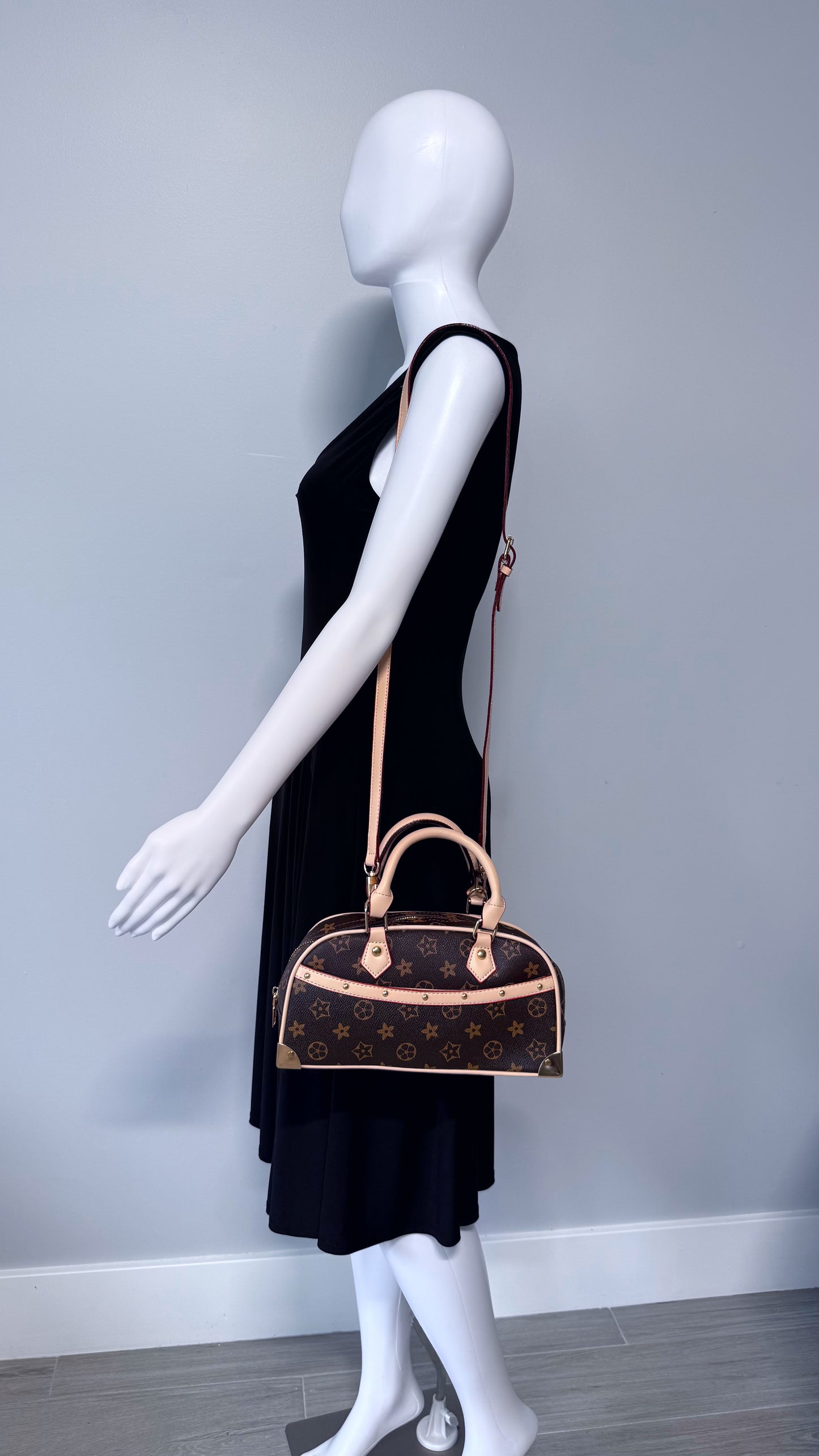 HandBag Brown with Flowers Design