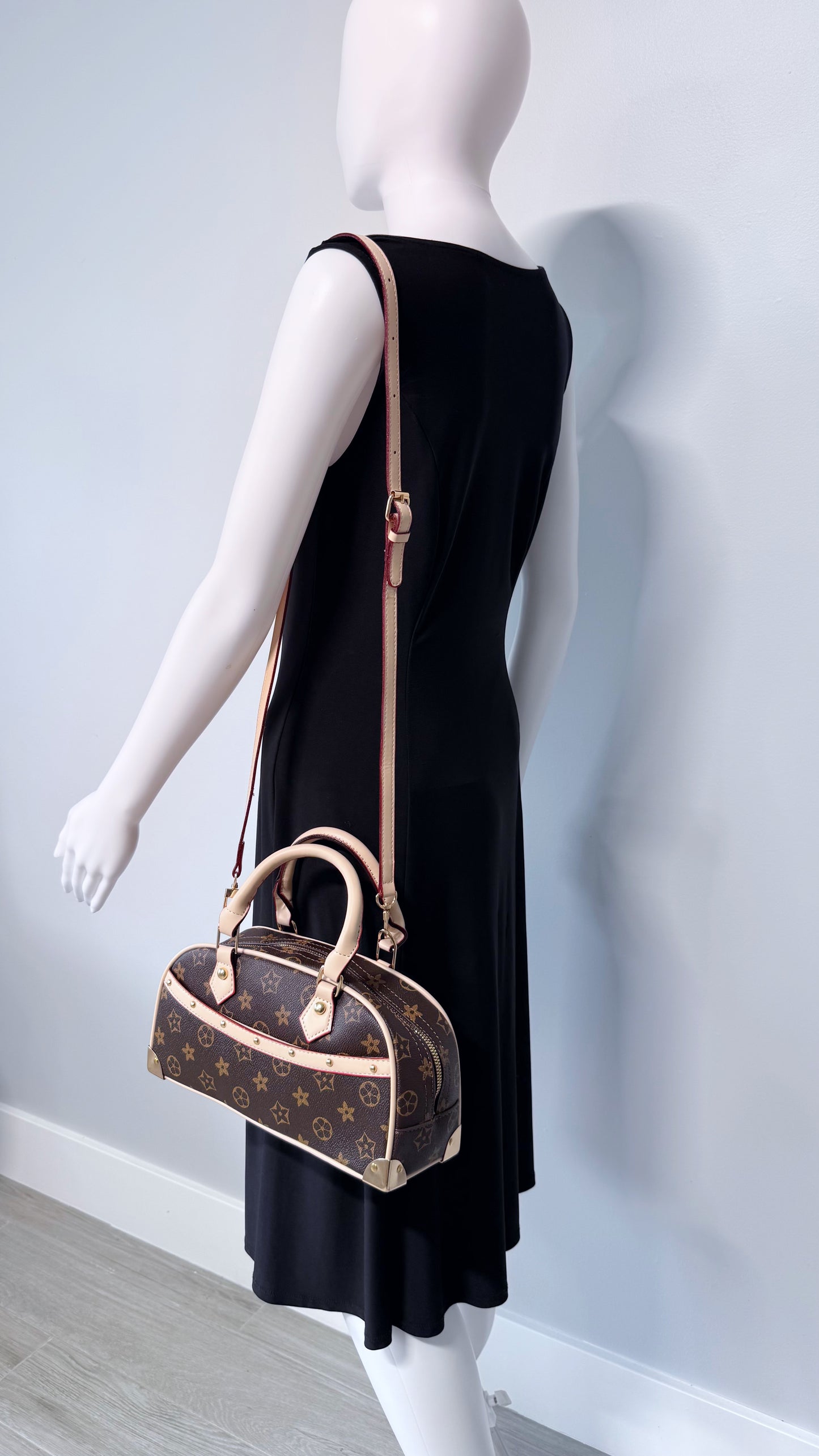 HandBag Brown with Flowers Design