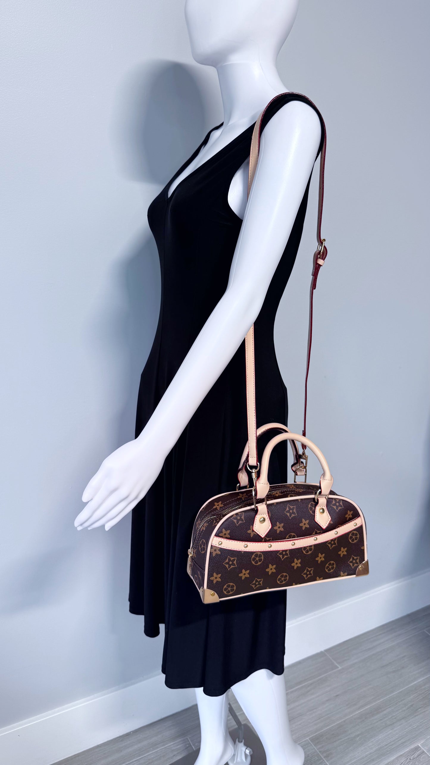 HandBag Brown with Flowers Design