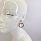 Post Back Gold Finish Multi Stones Round Earrings