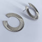 Stud Earring With Cut Circle Design Gold Or Silver Finish