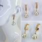 Elegant Clear Rhinestone Gold finish Earrings