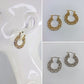 Round Greek Key Symbol Earrings