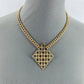 Gold or Silver Finish Diamond Shape Laser cut Pendant Necklace