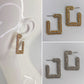 Square Hoop Rhinestones Earrings