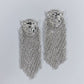 Silver Finish Lion Head with Chain Tassels Design