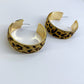 Animal Print Velvet Feel Small Hoop Earrings