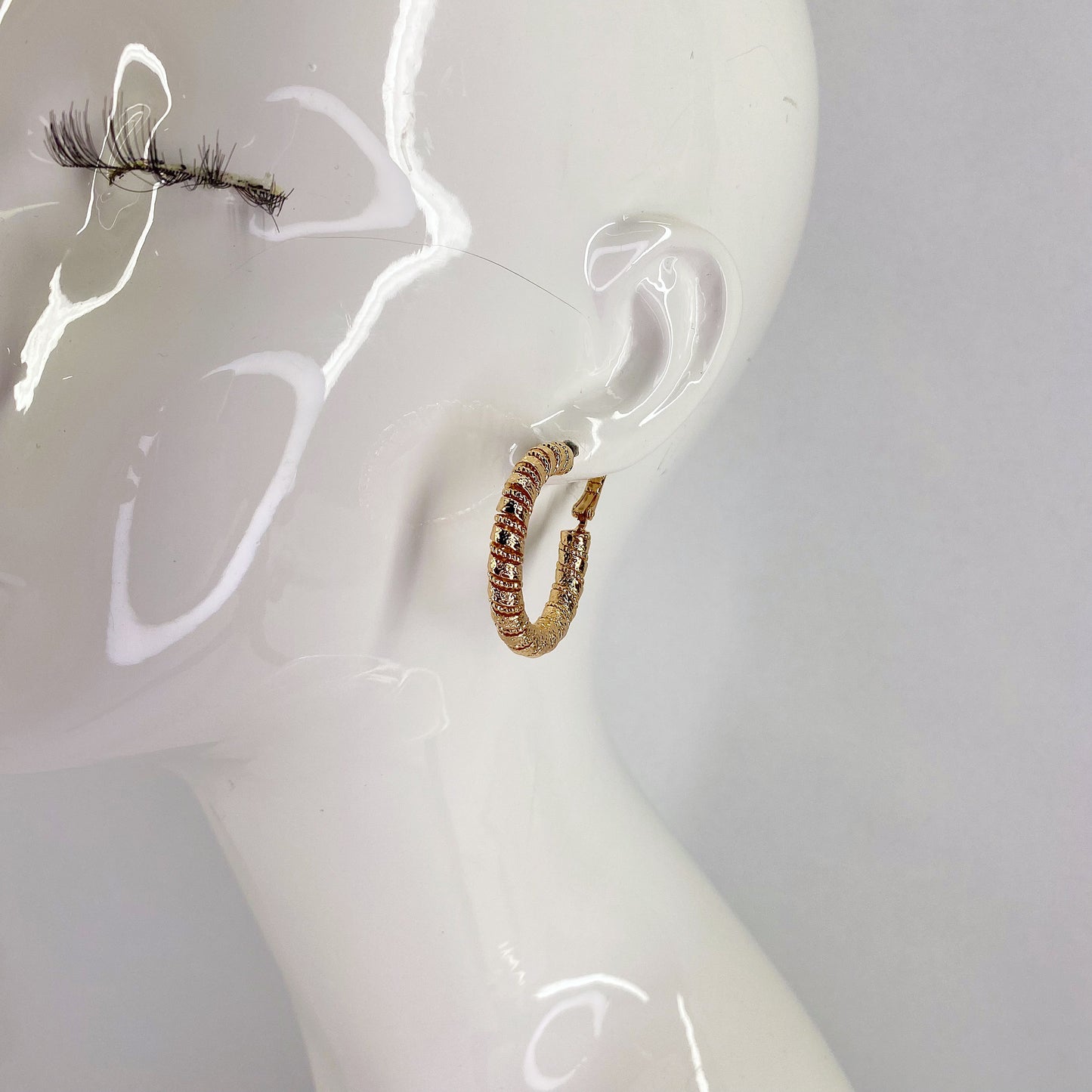 Small Twisted Gold Hoop Earrings