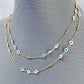 Double Layerd Dainty chain Protective Eye Necklace