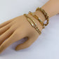 3pcs Gold Finish Chain Bracelet