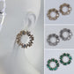 Rhinestone Post Back Round Stud Earrings