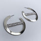 Flat Hoop Earrings with Rhinestones Earrings
